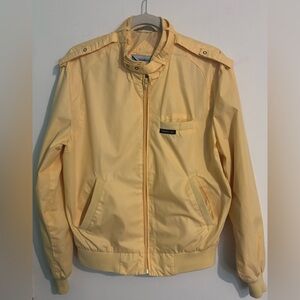 Vintage Members Only Sz‎ 40 (8) Womens Yellow Lightweight Jacket Rainbow Label